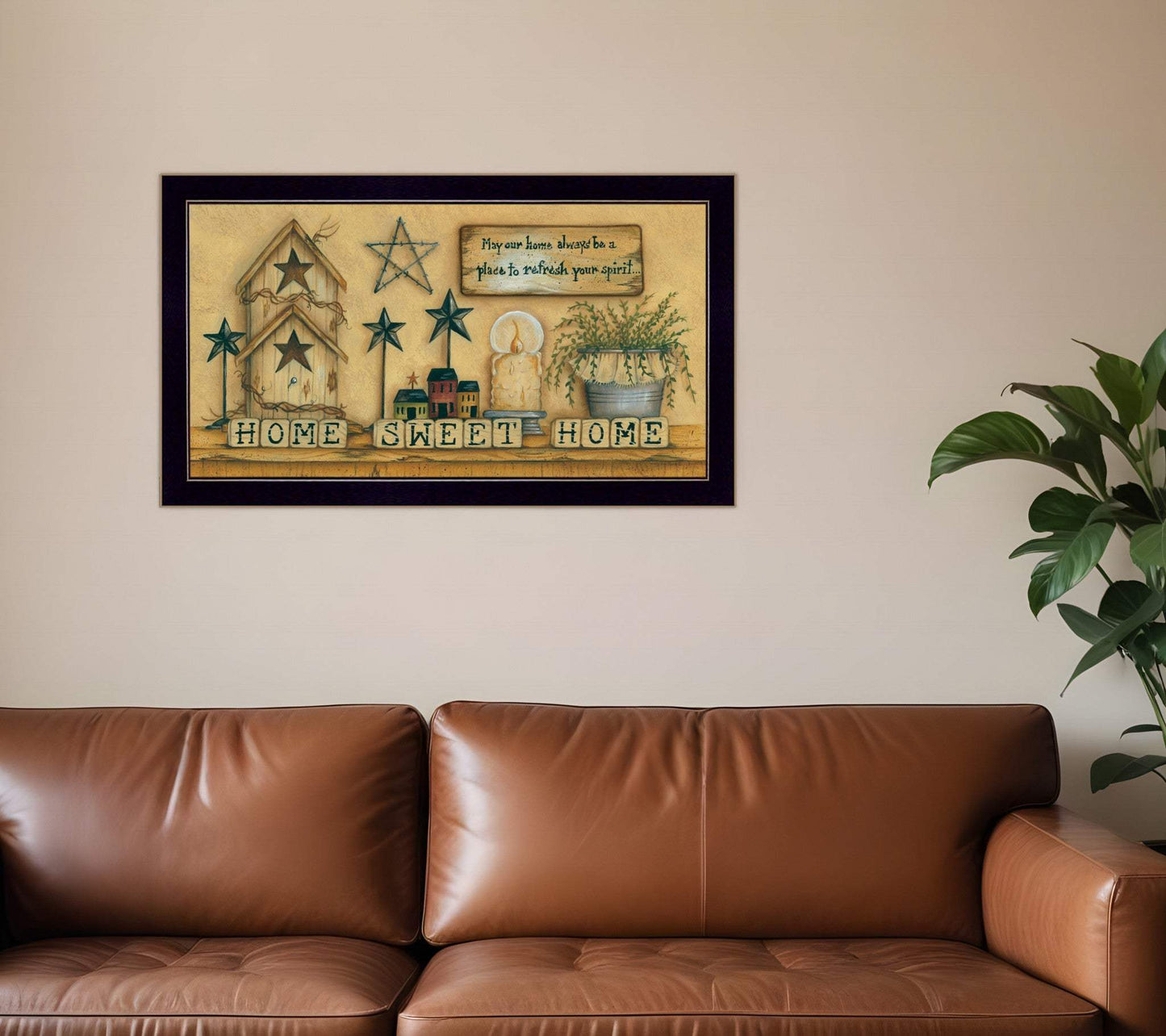 Home Sweet Home 6 Black Framed Print Wall Art - Homeroots - Flyclothing LLC