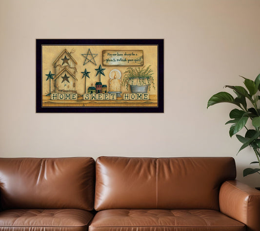 Home Sweet Home 6 Black Framed Print Wall Art - Homeroots