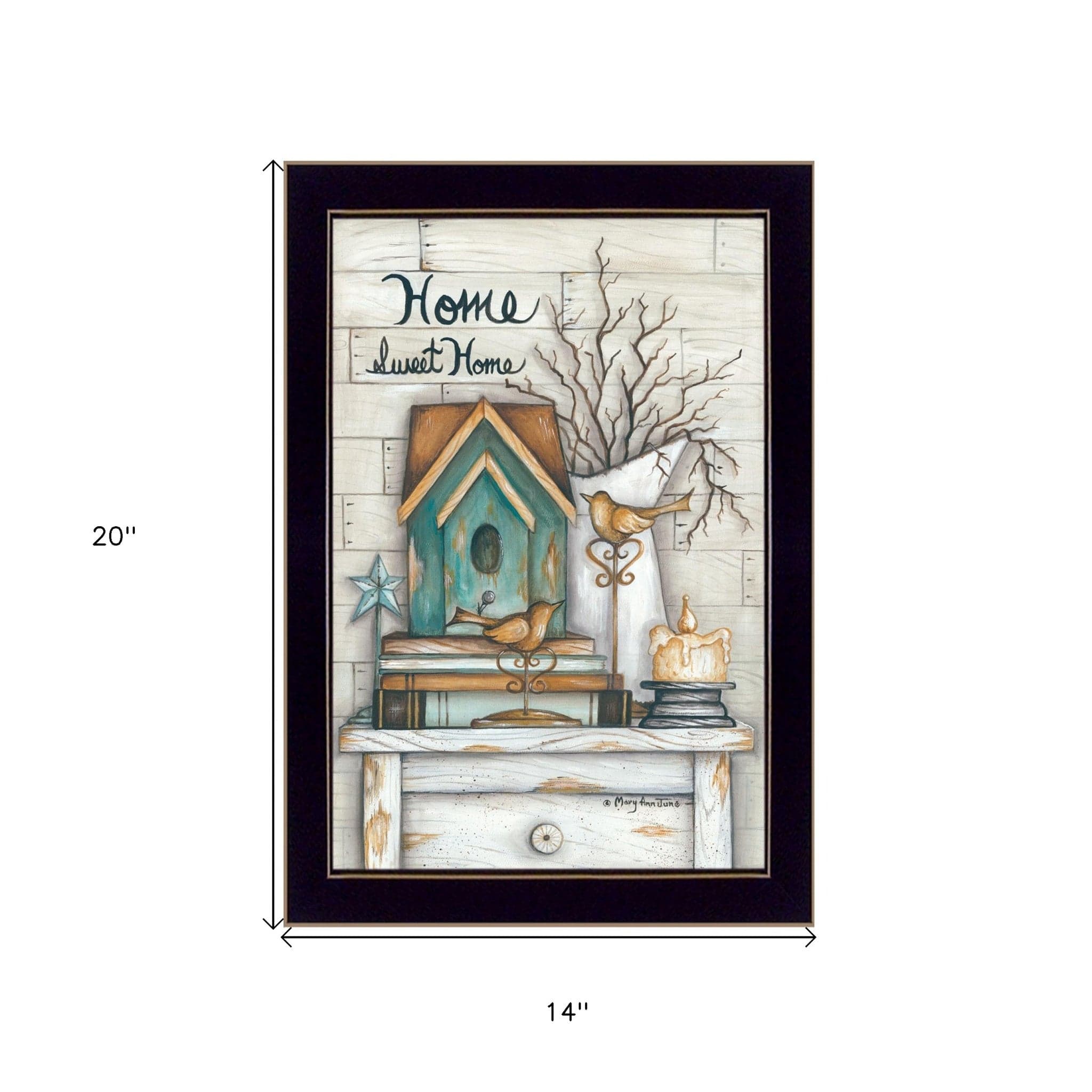 Home Sweet Home 4 Black Framed Print Wall Art - Homeroots
