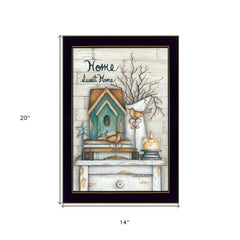 Home Sweet Home 4 Black Framed Print Wall Art - Homeroots