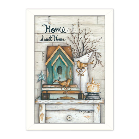 Home Sweet Home 5 White Framed Print Wall Art - Homeroots