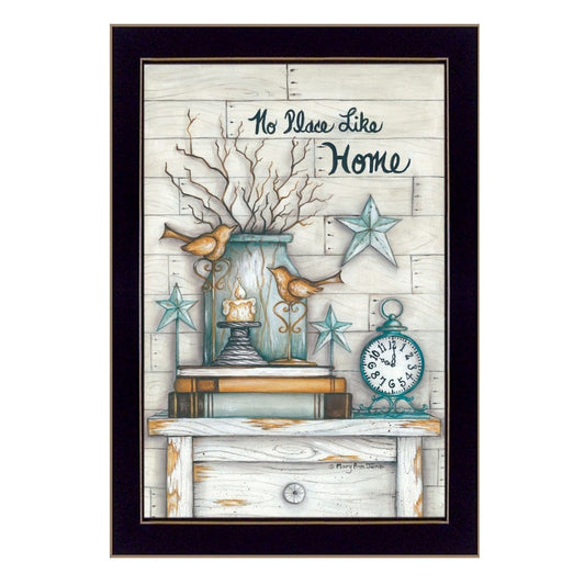 No Place Like Home 5 Black Framed Print Wall Art - Homeroots