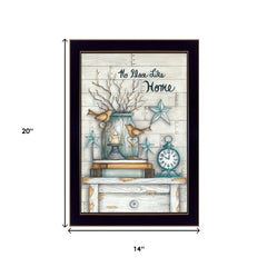 No Place Like Home 5 Black Framed Print Wall Art - Homeroots