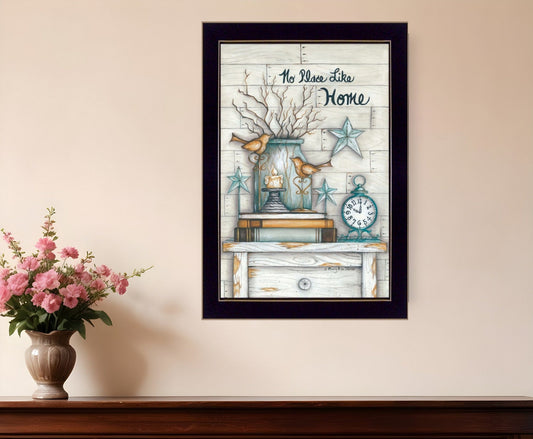No Place Like Home 5 Black Framed Print Wall Art - Homeroots