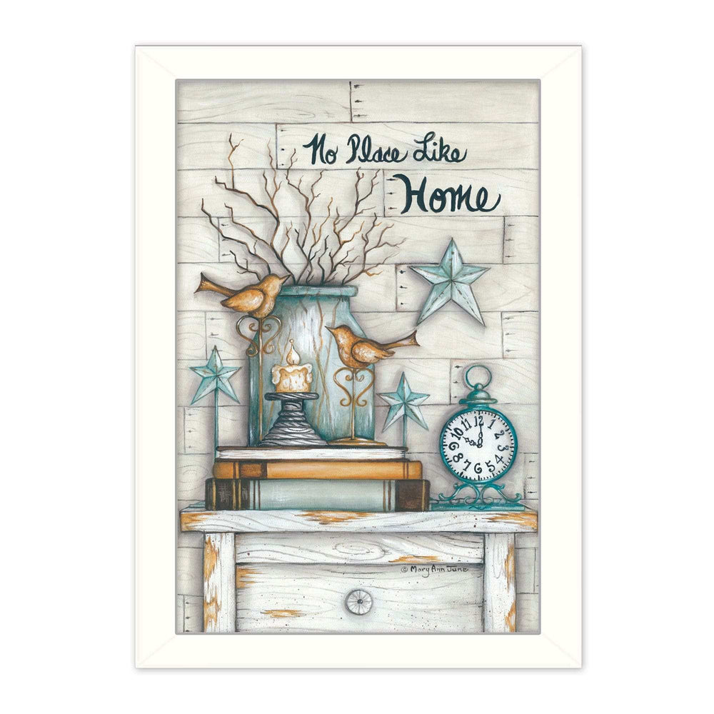 No Place Like Home 6 White Framed Print Wall Art - Homeroots - Flyclothing LLC