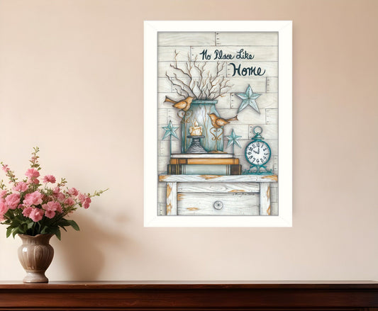 No Place Like Home 6 White Framed Print Wall Art - Homeroots