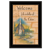 Life is Better at the Cabin 2 Black Framed Print Wall Art - Homeroots