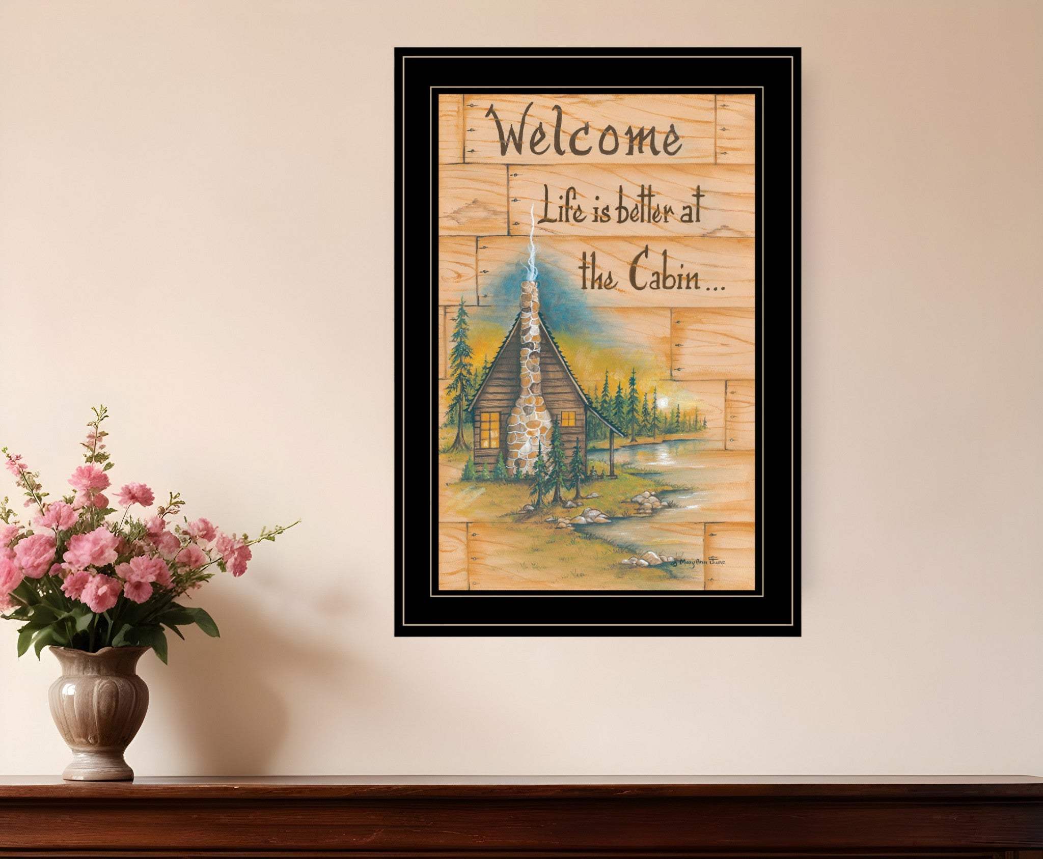 Life is Better at the Cabin 2 Black Framed Print Wall Art - Homeroots - Flyclothing LLC