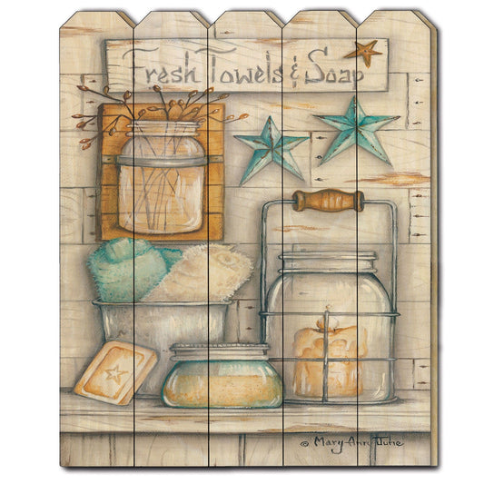 Fresh Towels and Soap Unframed Print Bathroom Wall Art - Homeroots