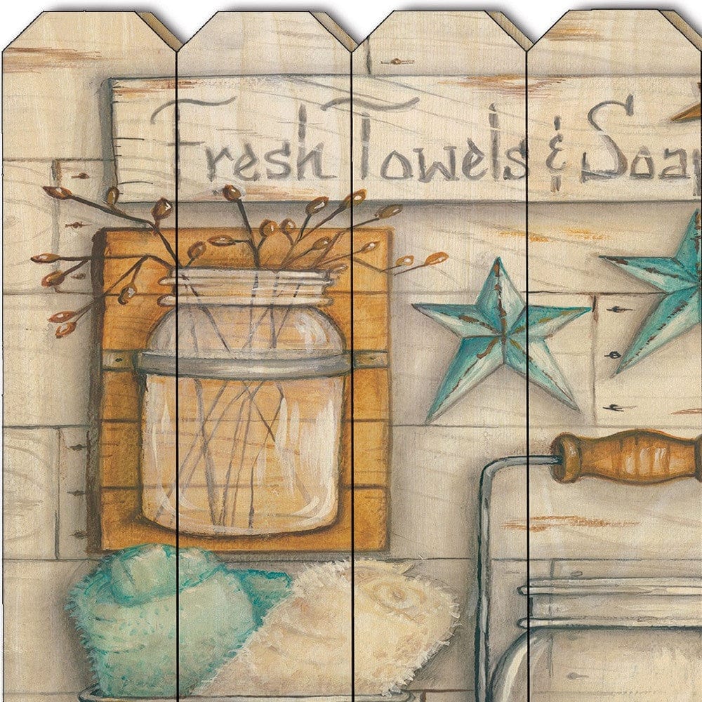 Fresh Towels and Soap Unframed Print Bathroom Wall Art - Homeroots