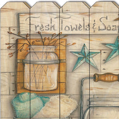 Fresh Towels and Soap Unframed Print Bathroom Wall Art - Homeroots