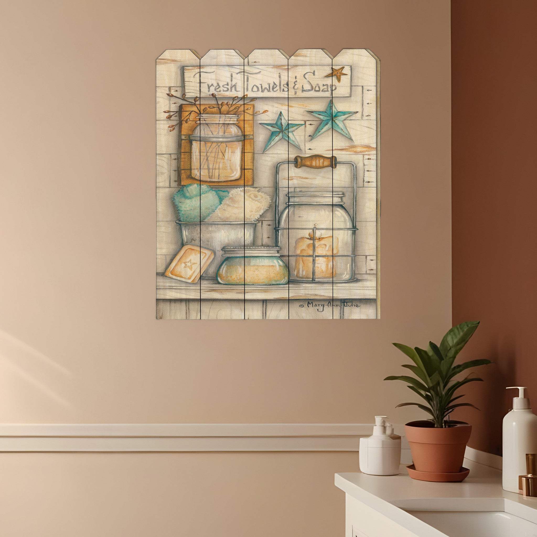 Fresh Towels and Soap Unframed Print Bathroom Wall Art - Homeroots - Flyclothing LLC