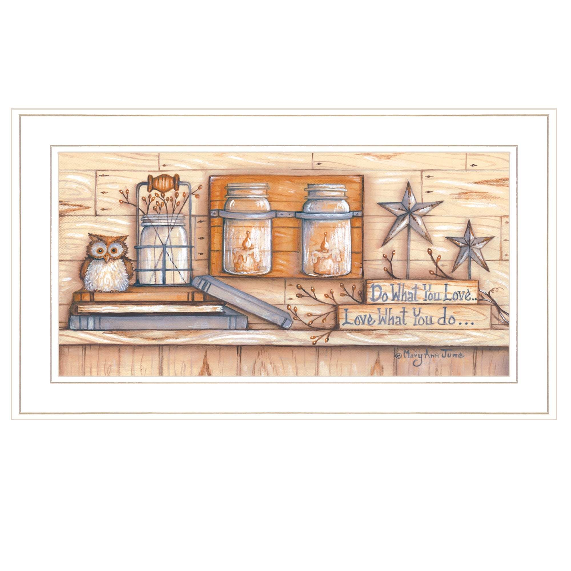 Do What You Love 1 White Framed Print Wall Art - Homeroots - Flyclothing LLC