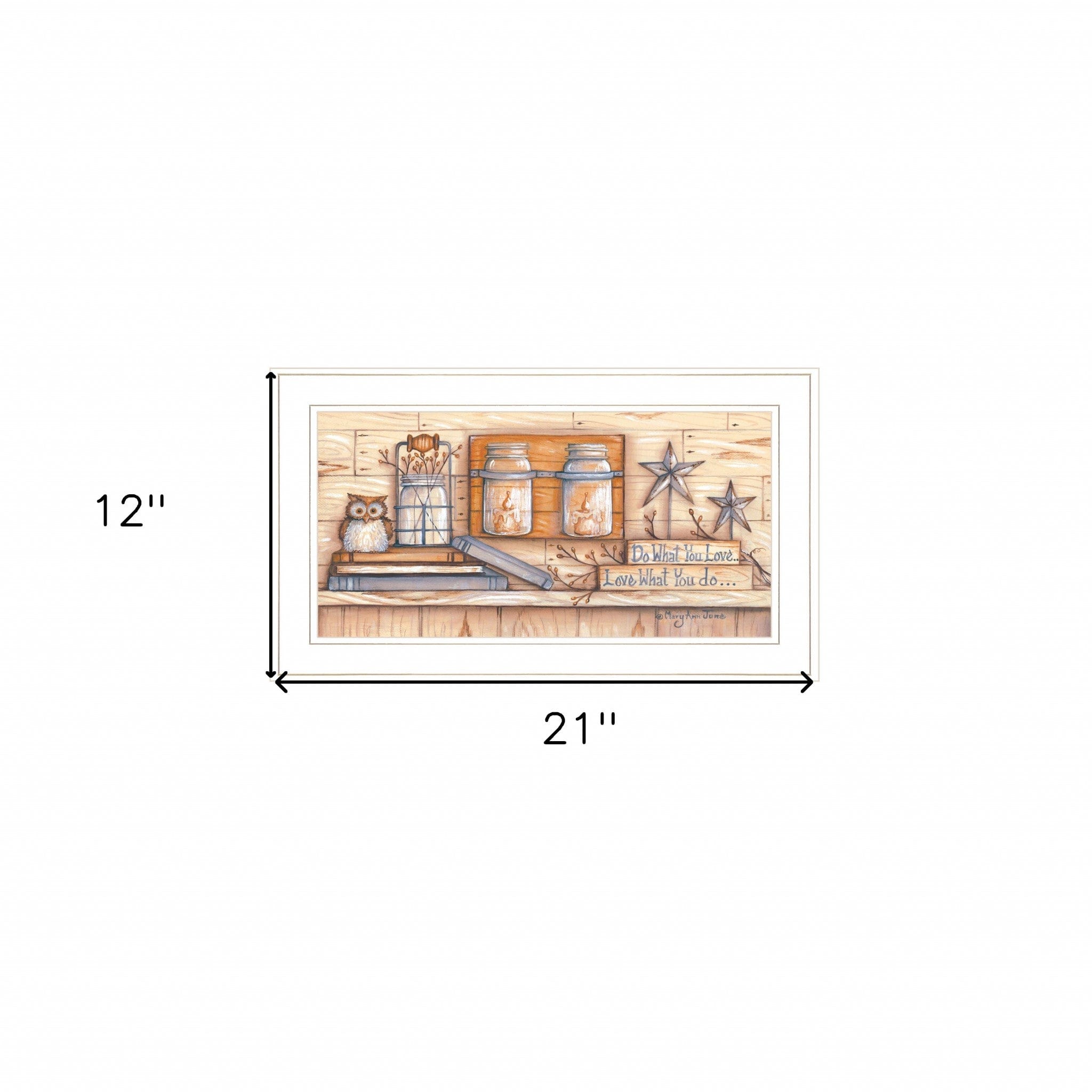Do What You Love 1 White Framed Print Wall Art - Homeroots