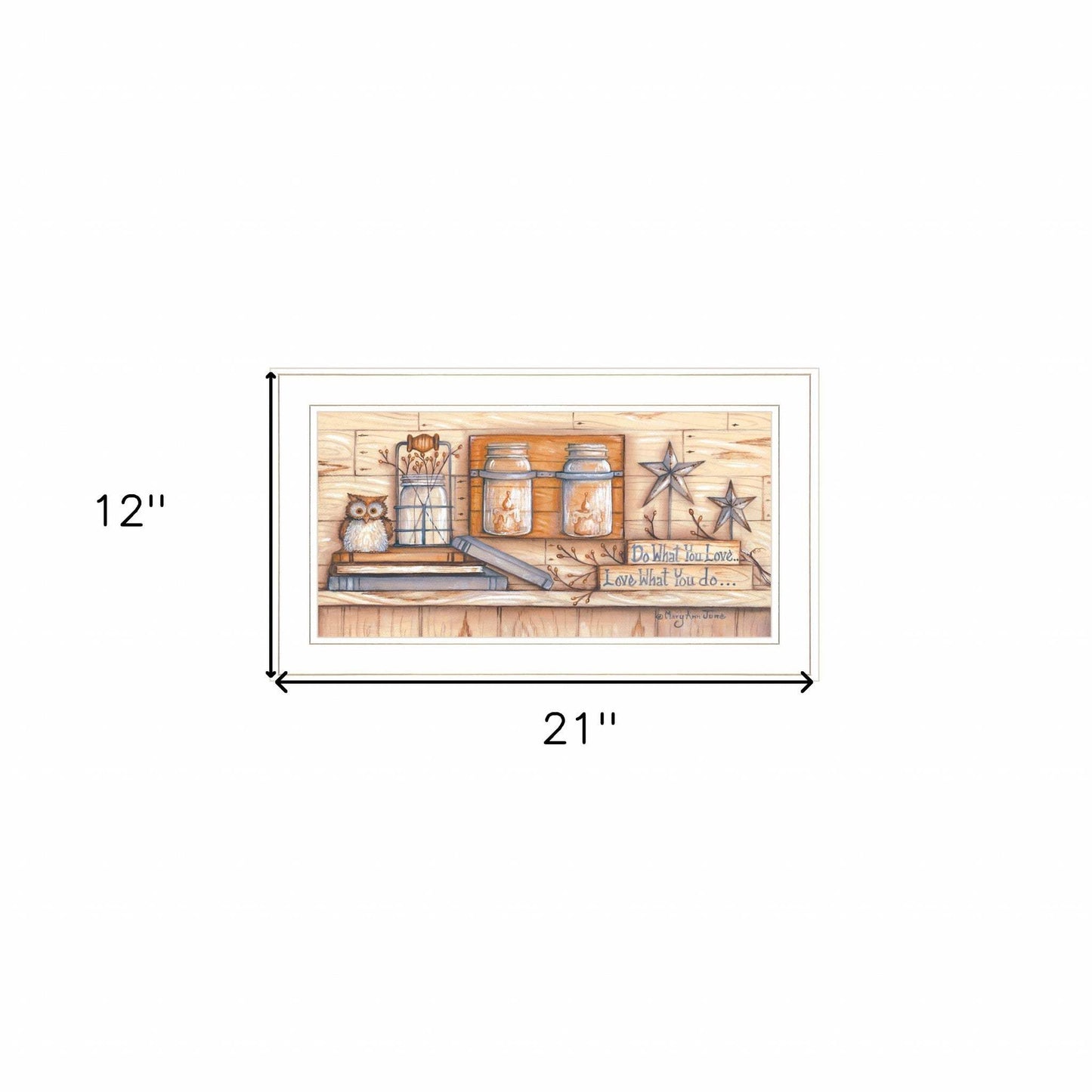 Do What You Love 1 White Framed Print Wall Art - Homeroots - Flyclothing LLC