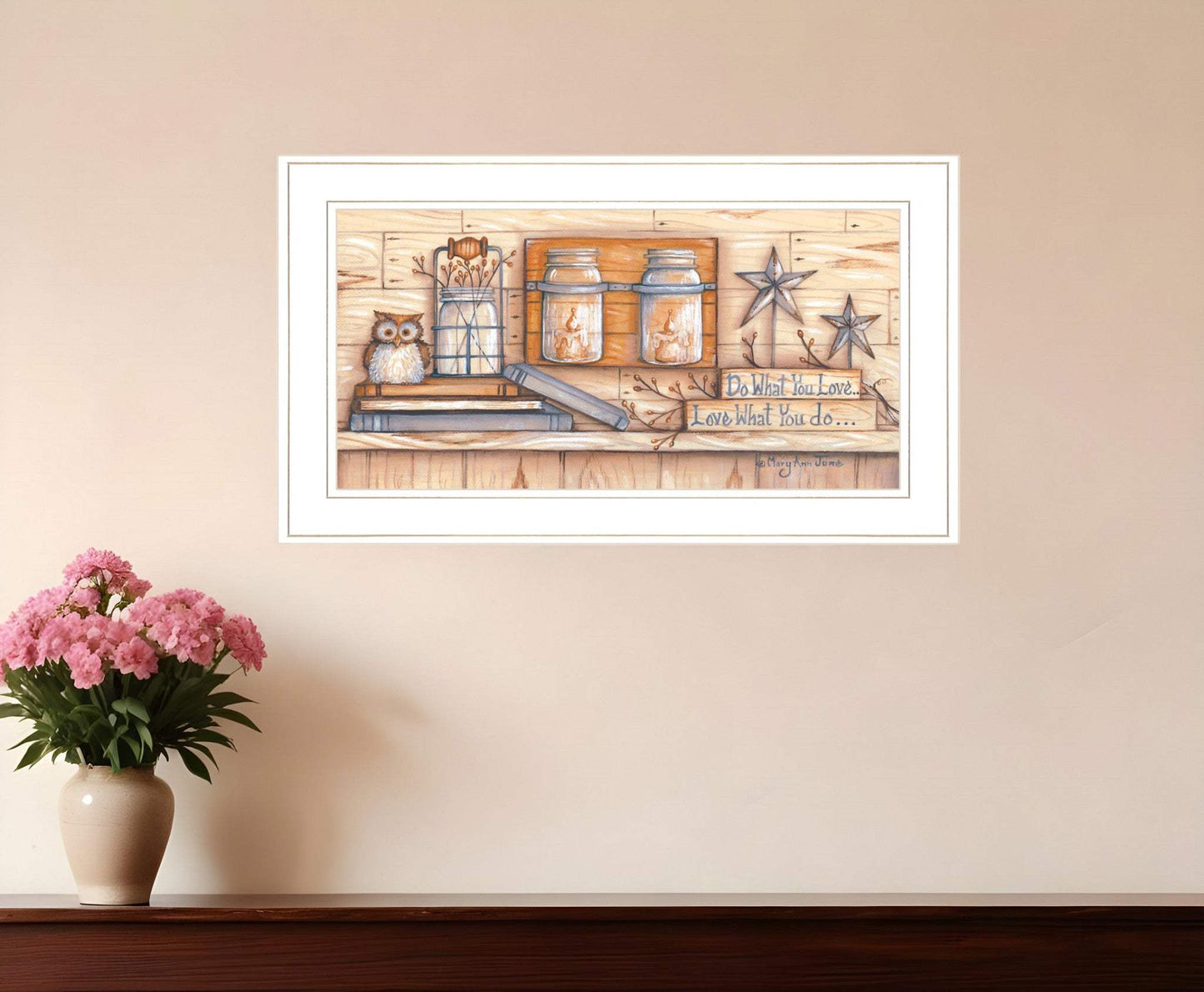 Do What You Love 1 White Framed Print Wall Art - Homeroots - Flyclothing LLC