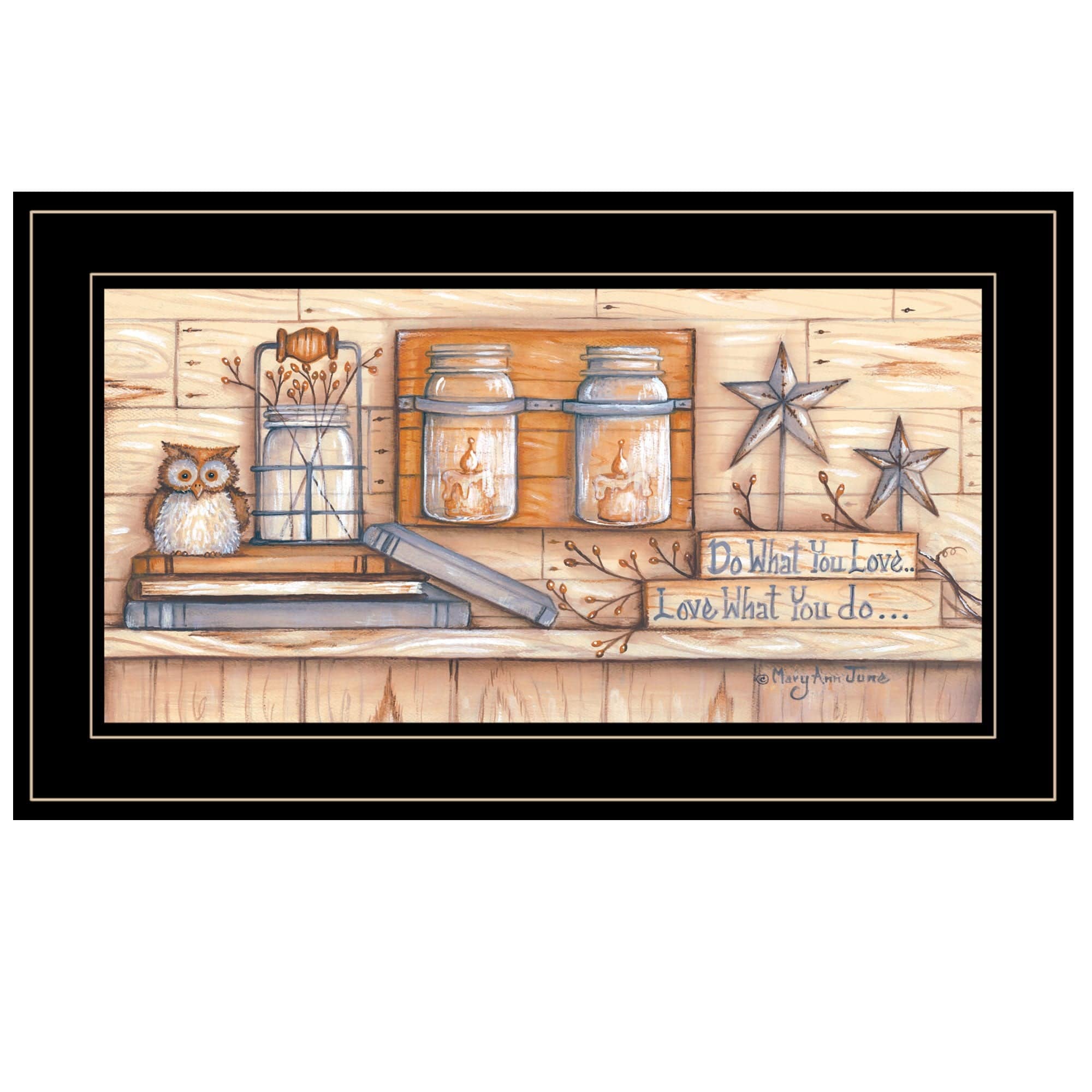 Do What You Love 2 Black Framed Print Wall Art - Homeroots
