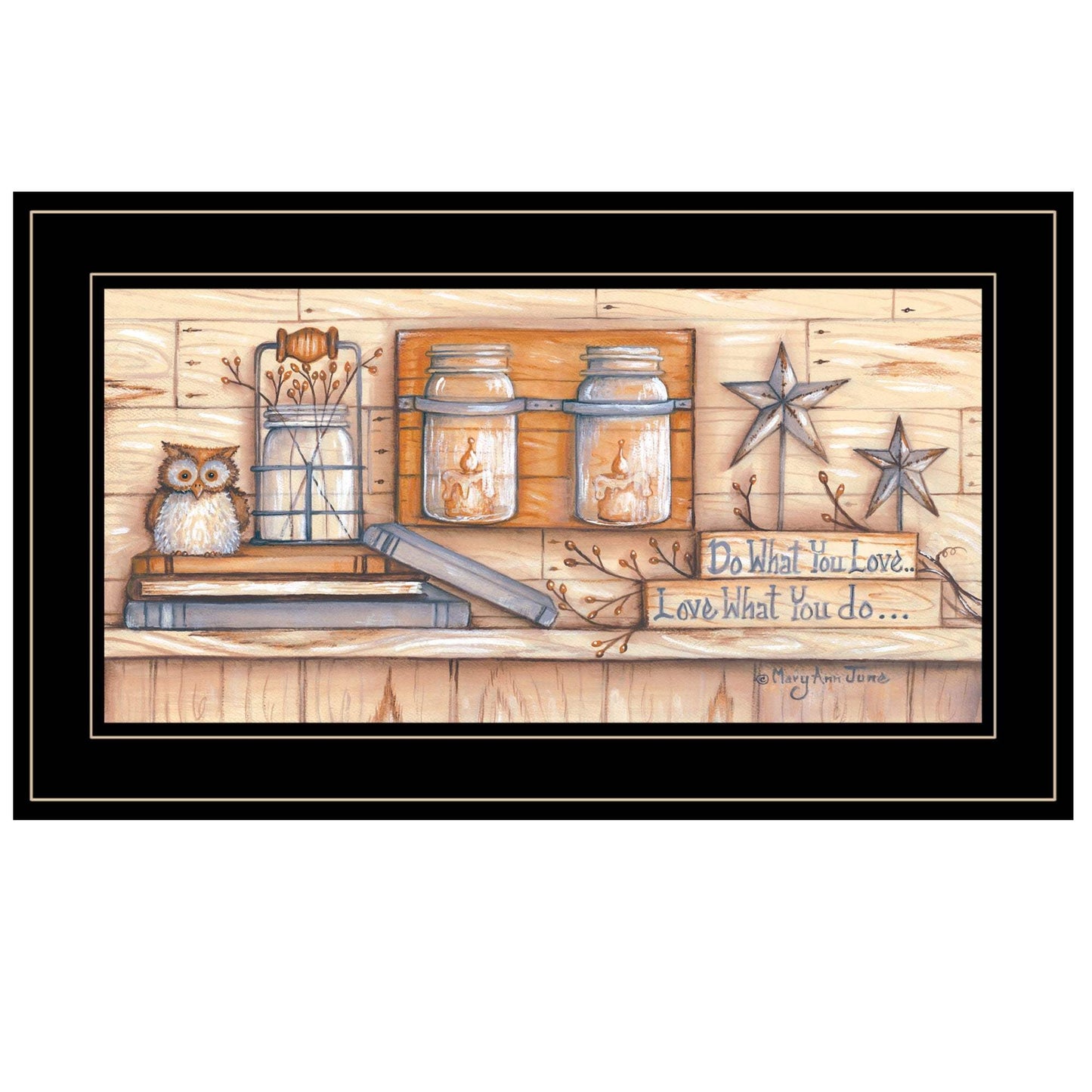 Do What You Love 2 Black Framed Print Wall Art - Homeroots - Flyclothing LLC