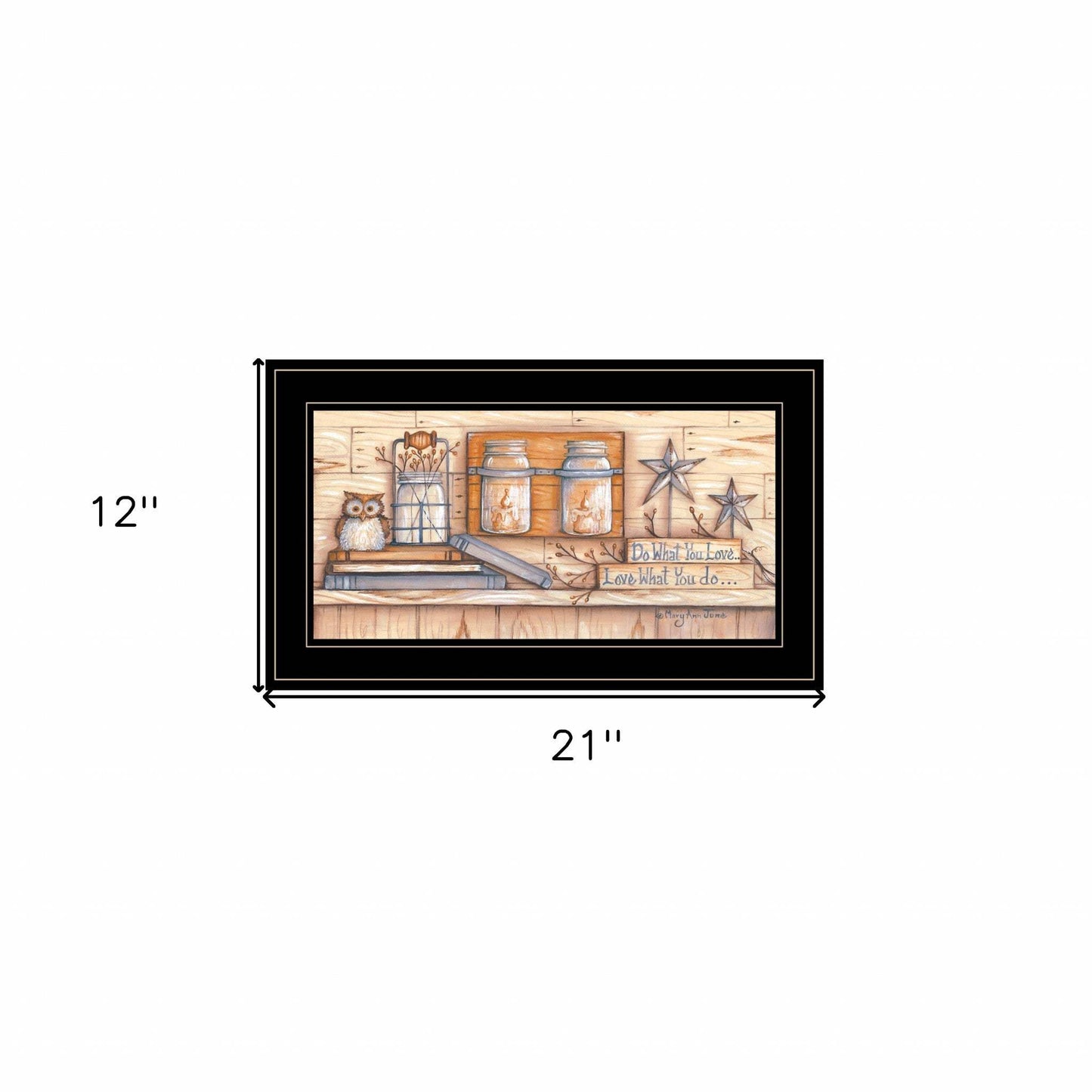 Do What You Love 2 Black Framed Print Wall Art - Homeroots - Flyclothing LLC