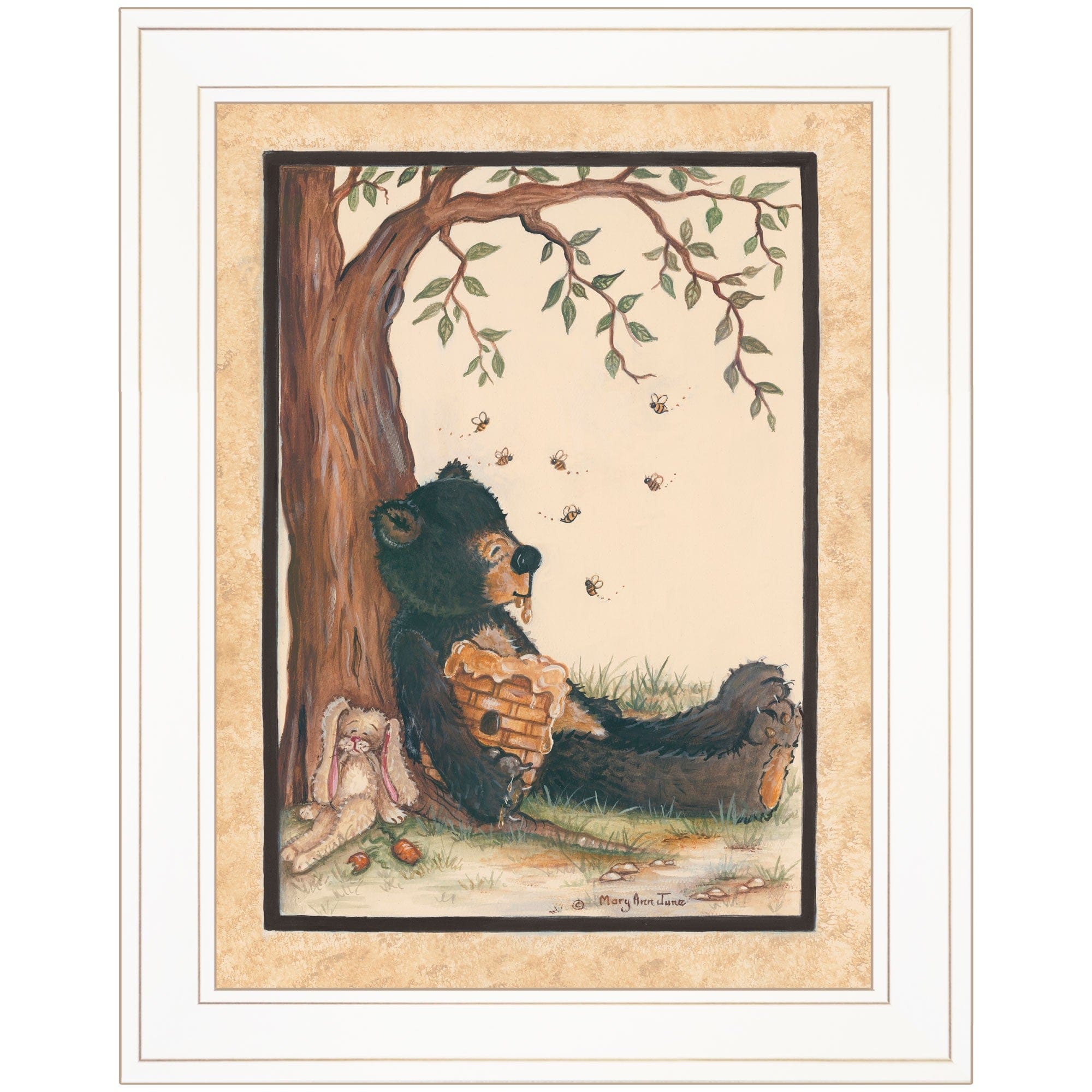 Nap Time 1 White Framed Print Wall Art - Homeroots