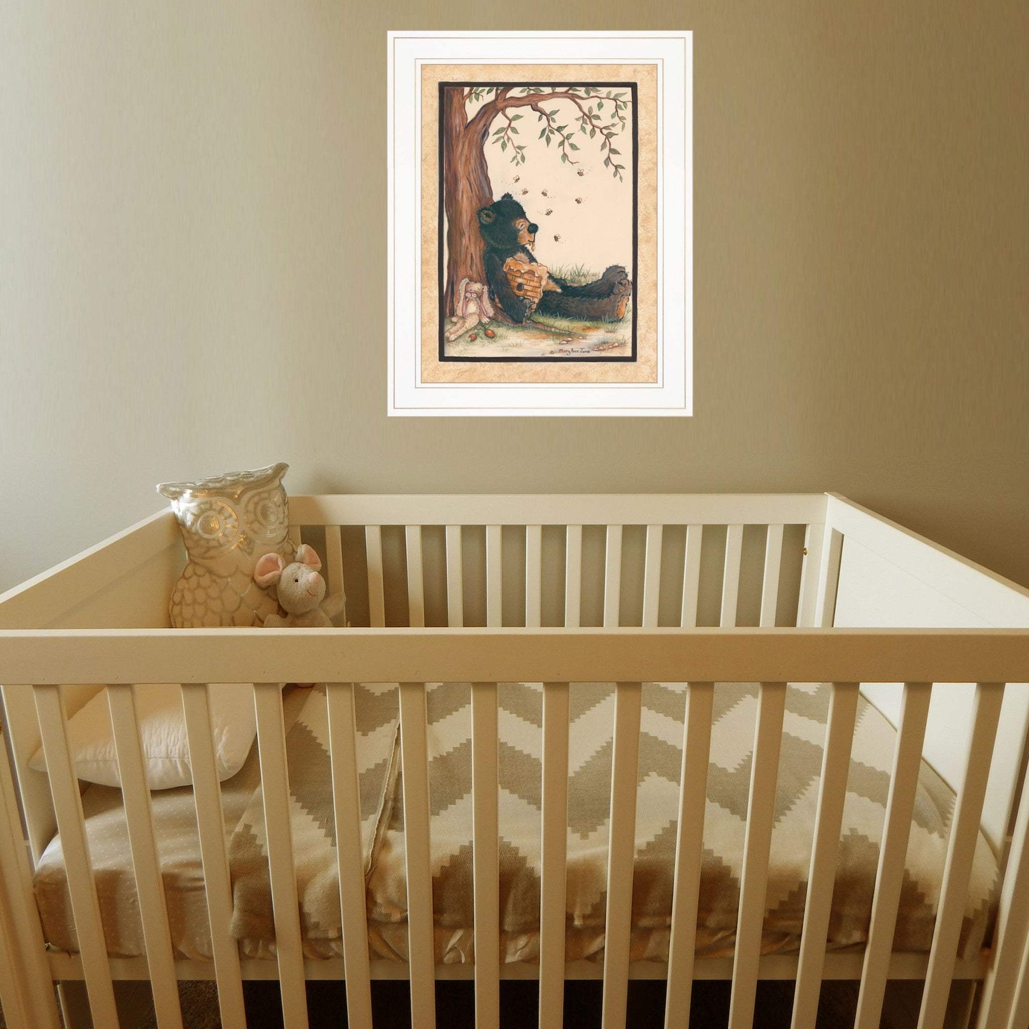Nap Time 1 White Framed Print Wall Art - Homeroots - Flyclothing LLC