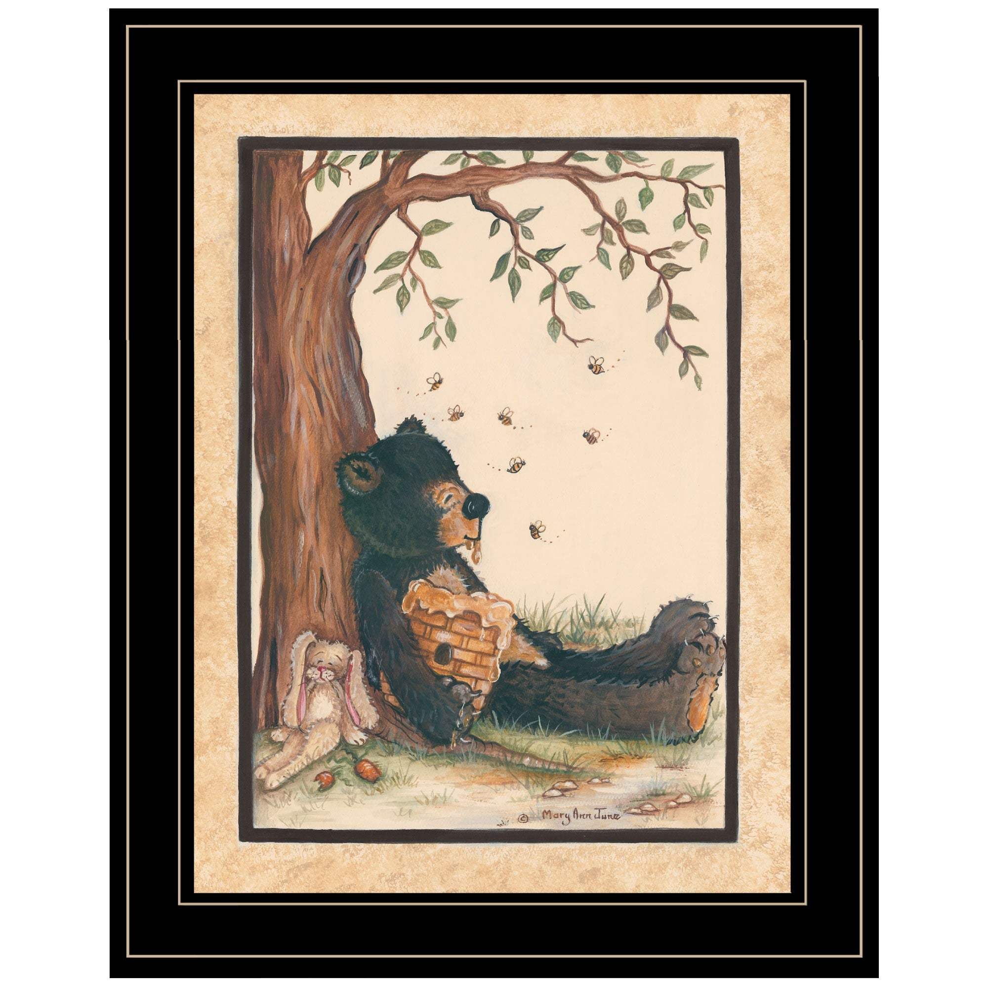 Nap Time 2 Black Framed Print Wall Art - Homeroots - Flyclothing LLC