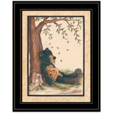 Nap Time 2 Black Framed Print Wall Art - Homeroots