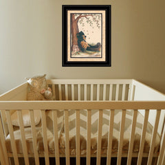 Nap Time 2 Black Framed Print Wall Art - Homeroots
