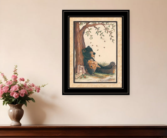 Nap Time 2 Black Framed Print Wall Art - Homeroots