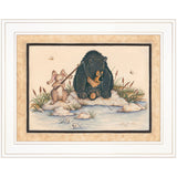 Gone Fishing 1 White Framed Print Wall Art - Homeroots