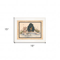 Gone Fishing 1 White Framed Print Wall Art - Homeroots