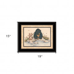 Gone Fishing 2 Black Framed Print Wall Art - Homeroots