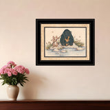 Gone Fishing 2 Black Framed Print Wall Art - Homeroots
