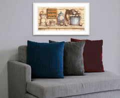 My Happy Place 1 White Framed Print Wall Art - Homeroots