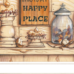 My Happy Place 1 White Framed Print Wall Art - Homeroots
