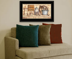 My Happy Place 2 Black Framed Print Wall Art - Homeroots