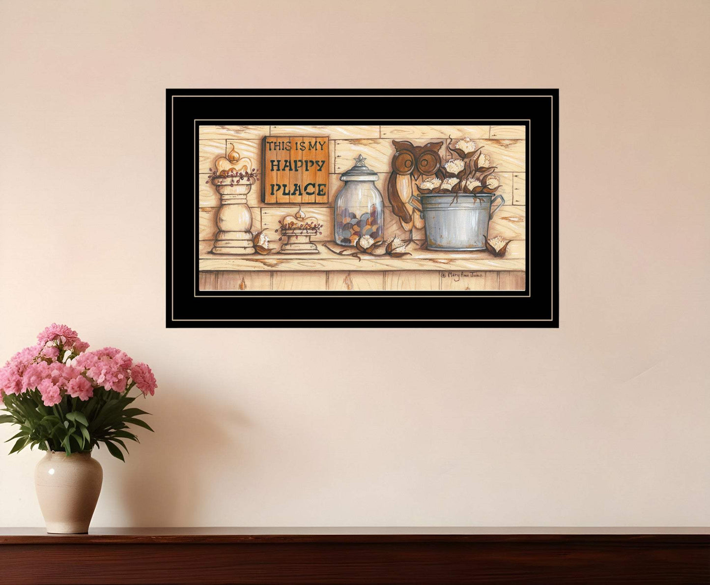 My Happy Place 2 Black Framed Print Wall Art - Homeroots - Flyclothing LLC
