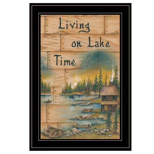 Living On The Lake 2 Black Framed Print Wall Art - Homeroots