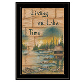 Living On The Lake 2 Black Framed Print Wall Art - Homeroots