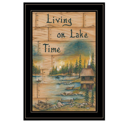 Living On The Lake 2 Black Framed Print Wall Art - Homeroots