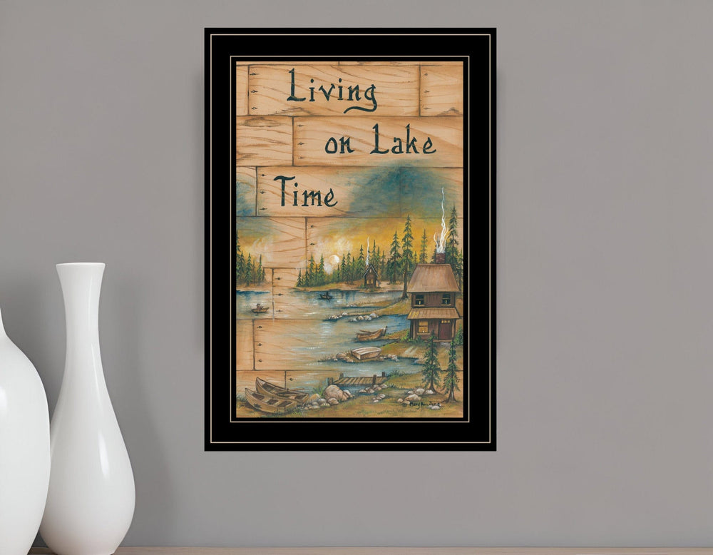 Living On The Lake 2 Black Framed Print Wall Art - Homeroots