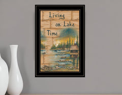 Living On The Lake 2 Black Framed Print Wall Art - Homeroots