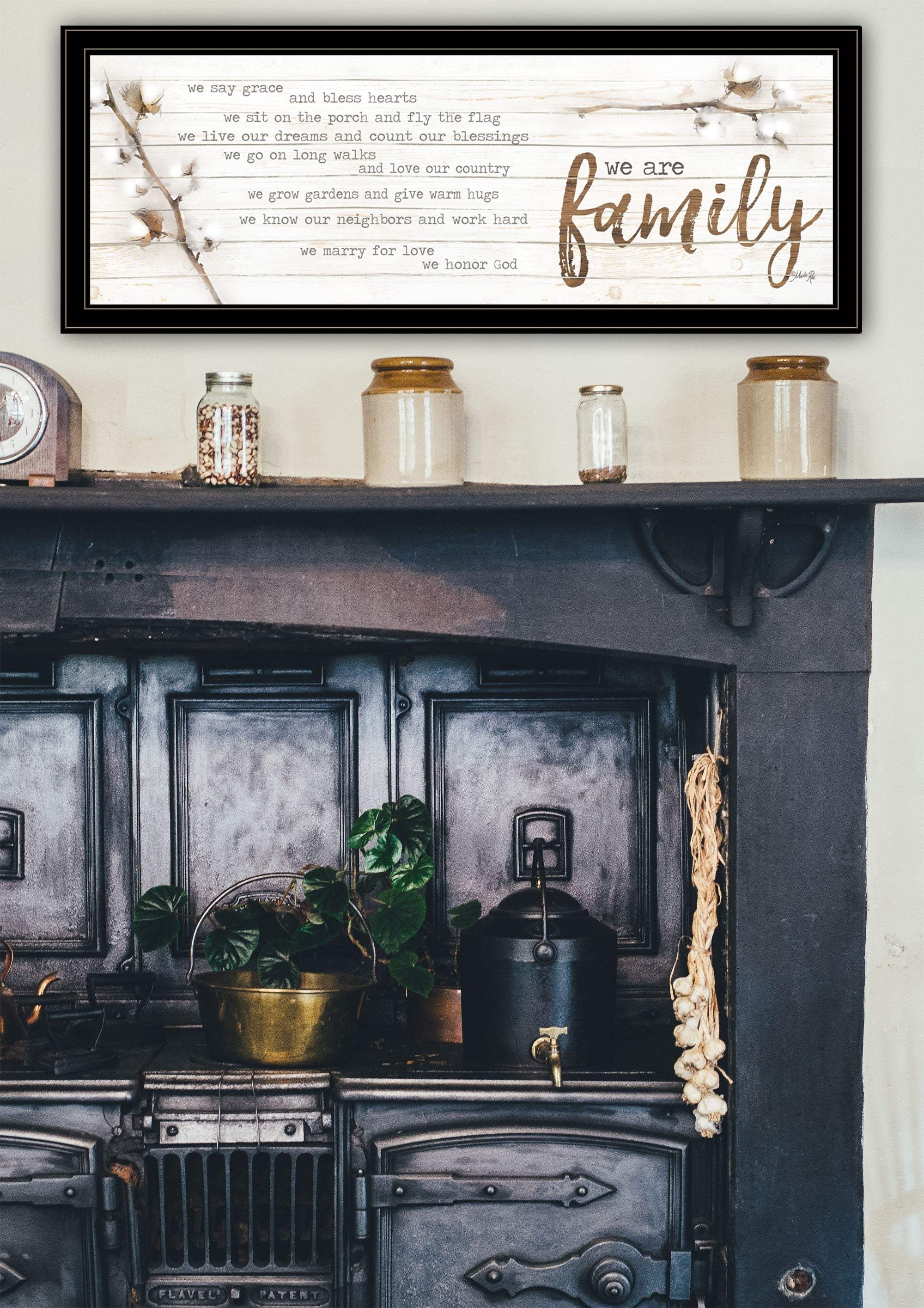 We are Family Black Framed Print Wall Art - Homeroots - Flyclothing LLC