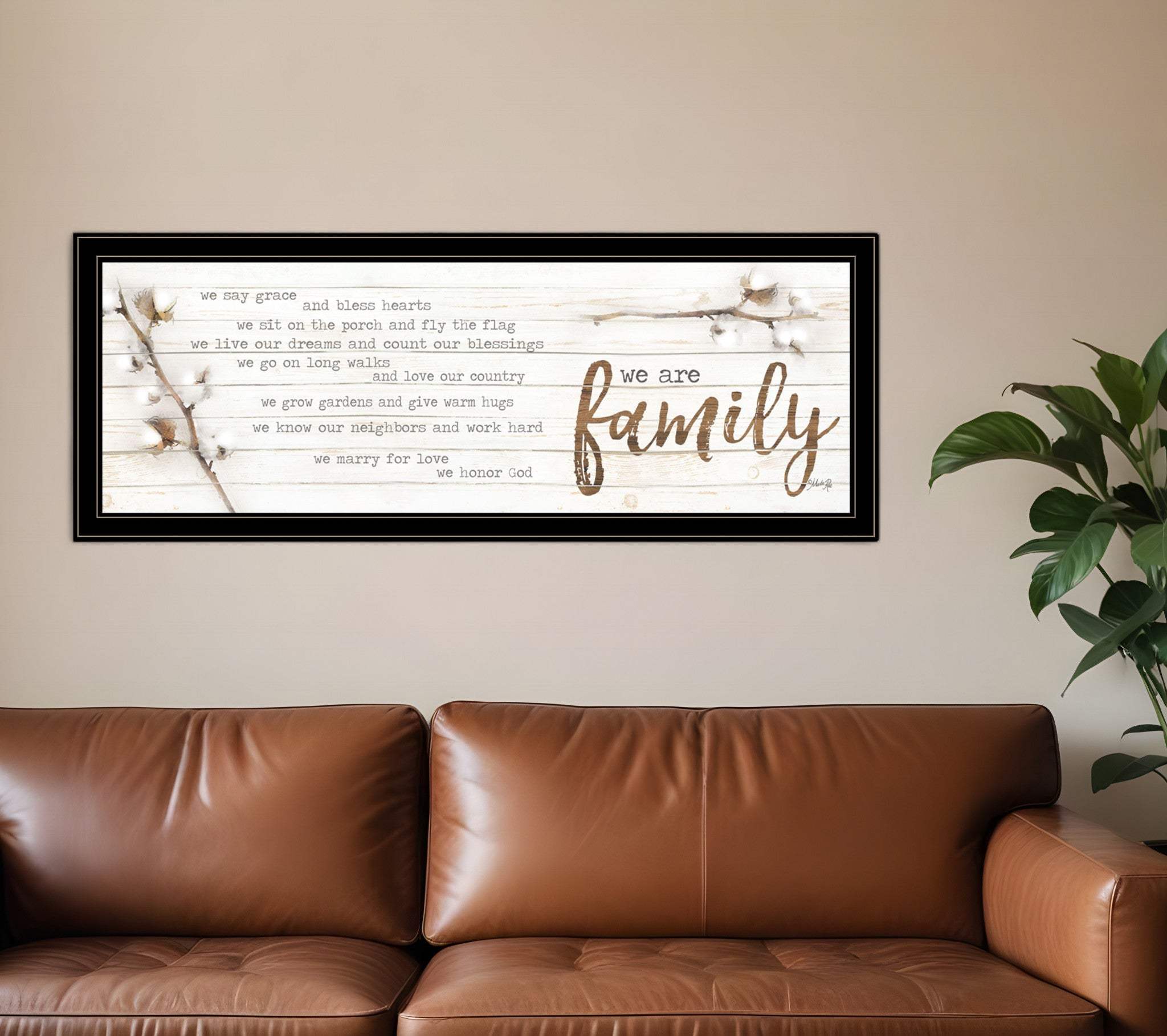 We are Family Black Framed Print Wall Art - Homeroots - Flyclothing LLC