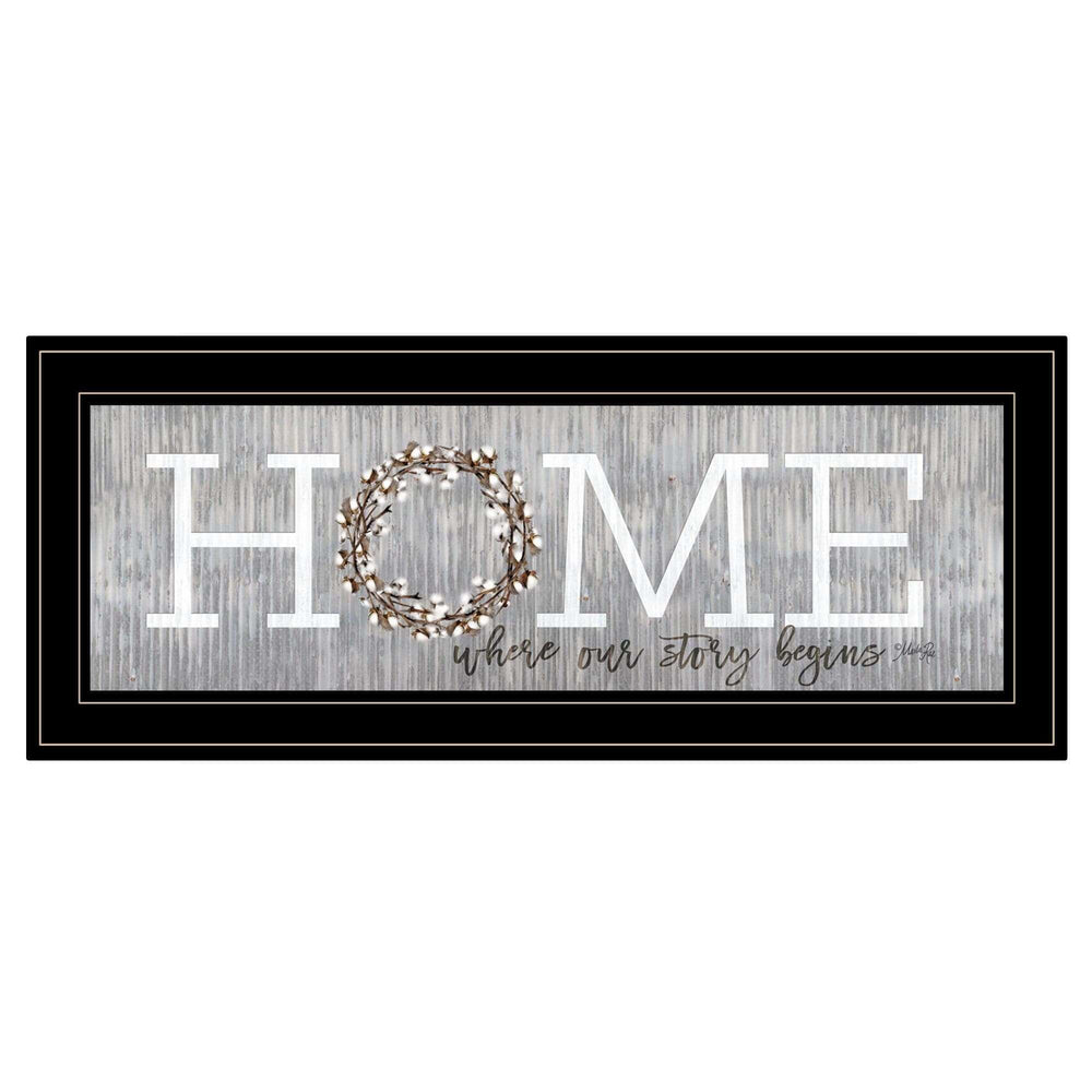 Home Where Our Story Begins Black Framed Print Wall Art - Homeroots - Flyclothing LLC
