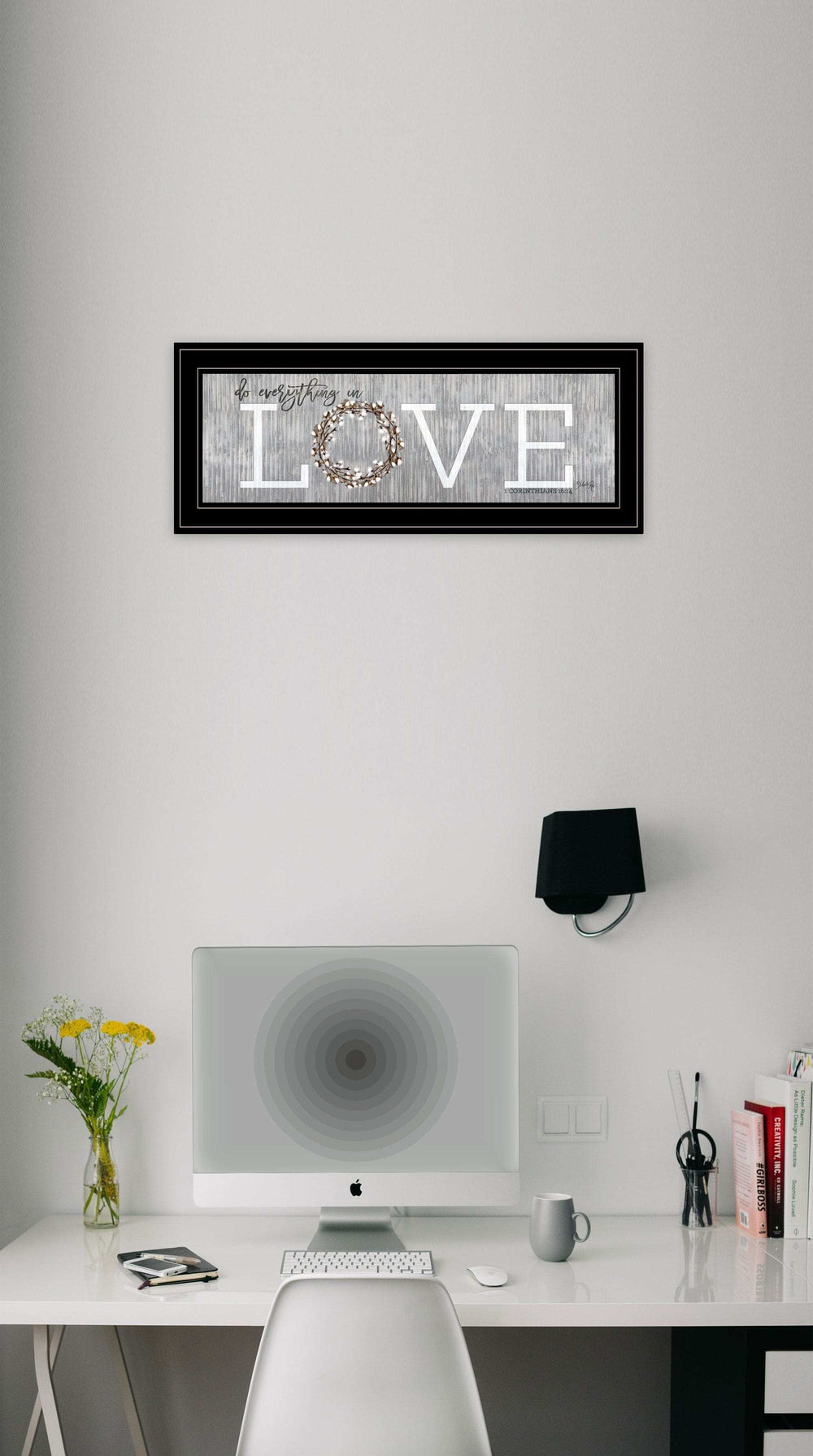 Love Do Everything in Love 1 Black Framed Print Wall Art - Homeroots - Flyclothing LLC