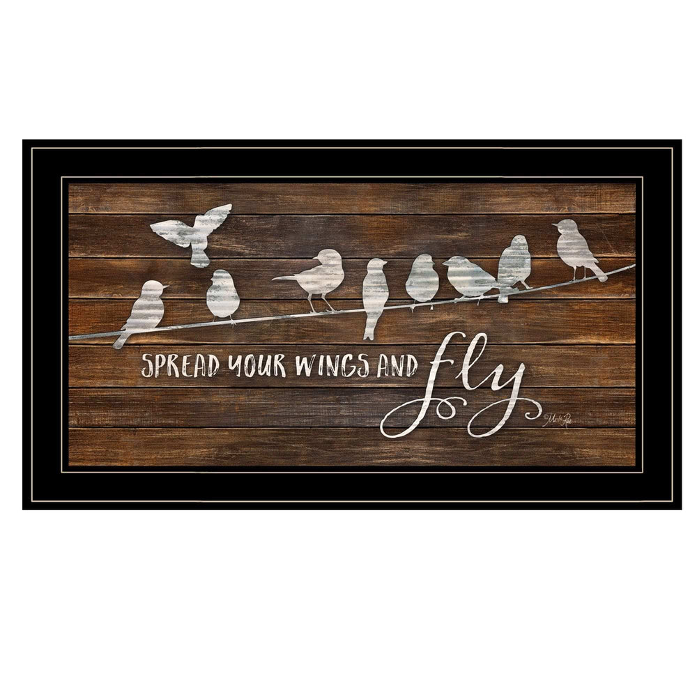 Spread Your Wings and Fly 2 Black Framed Print Wall Art - Homeroots - Flyclothing LLC