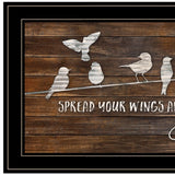 Spread Your Wings and Fly 2 Black Framed Print Wall Art - Homeroots