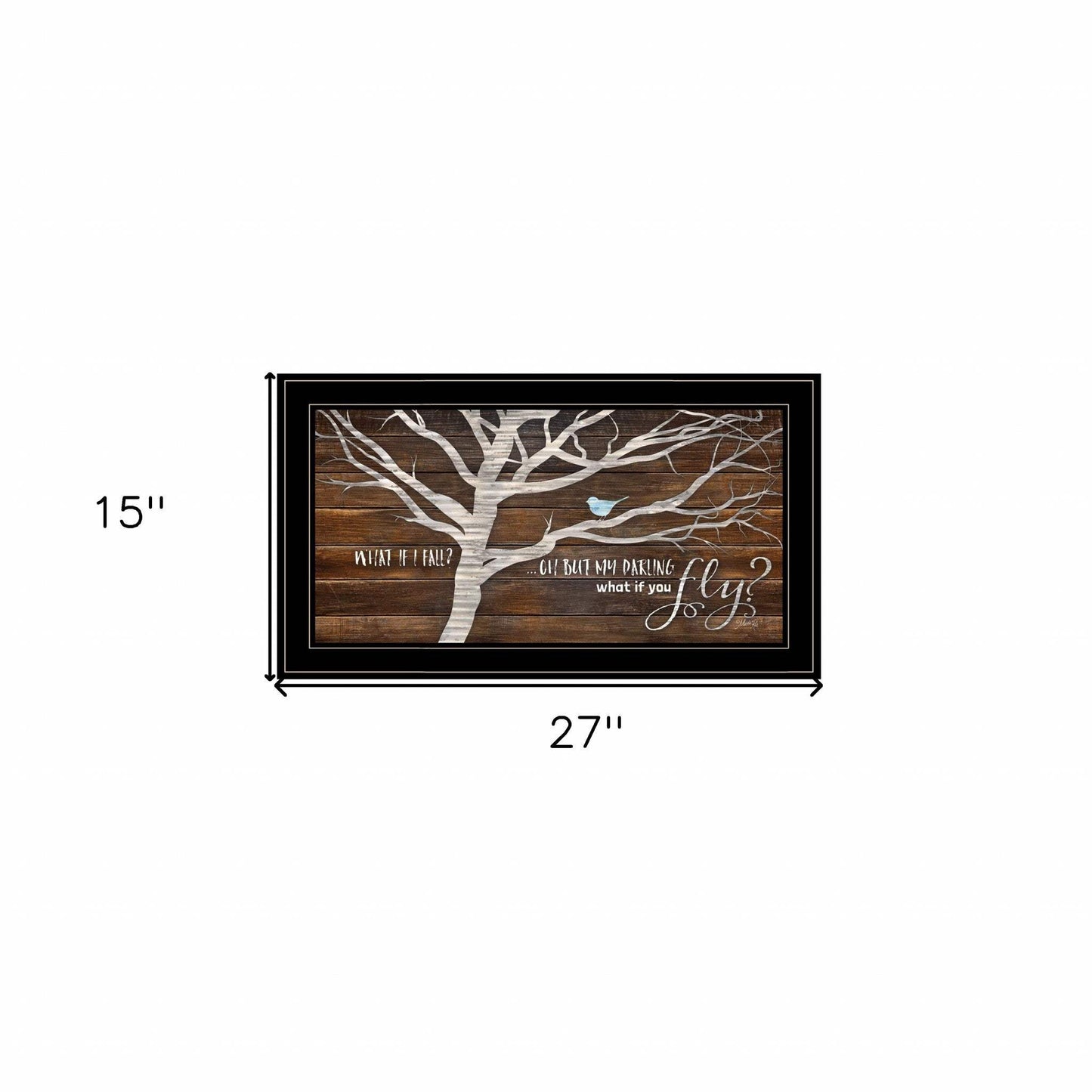 What if You Fly 2 Black Framed Print Wall Art - Homeroots - Flyclothing LLC