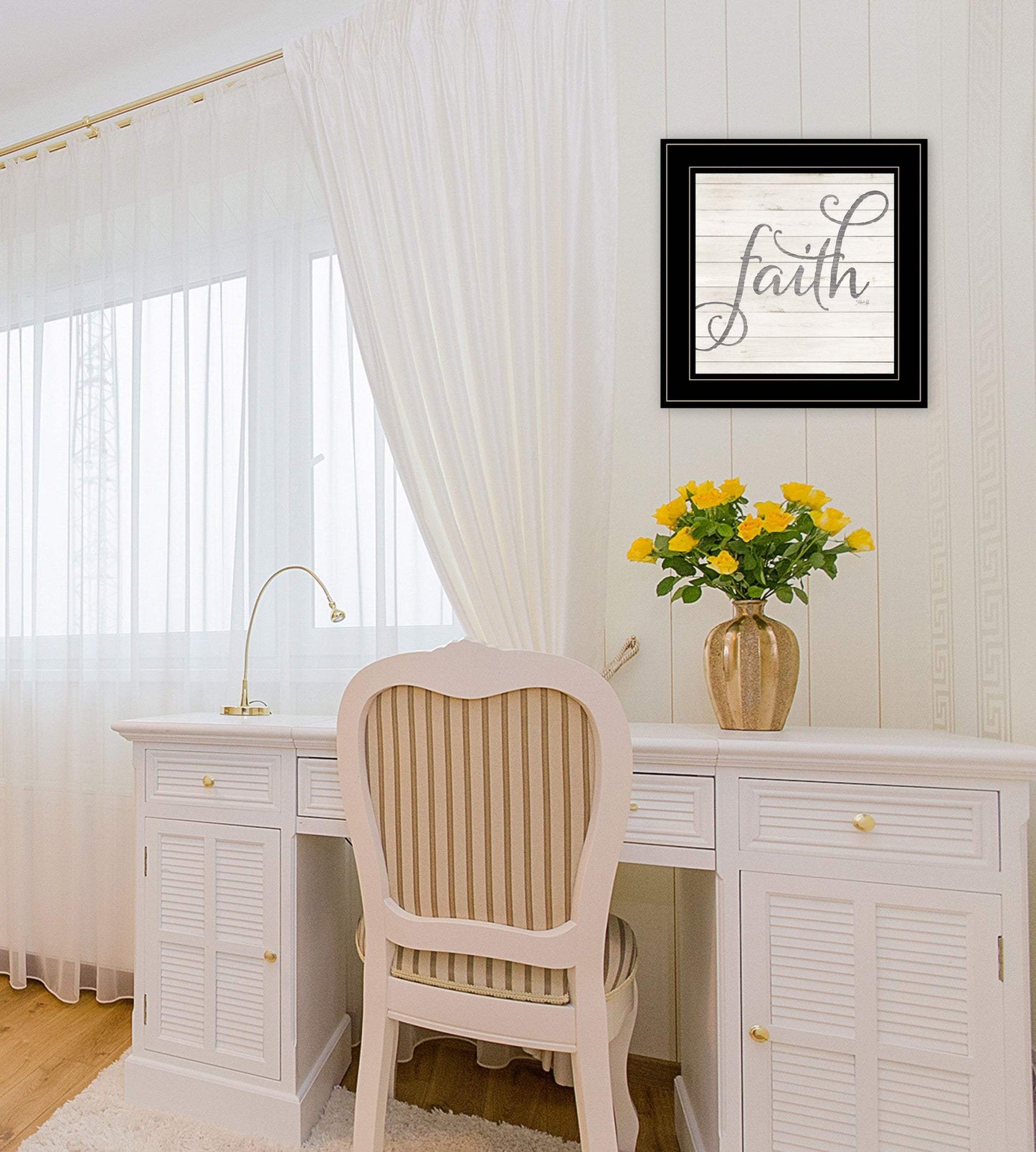 Simple Words Faith 2 Black Framed Print Wall Art - Homeroots - Flyclothing LLC